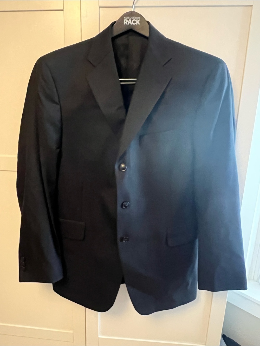 Men's Black Three-Arnold Brant Button Blazer - Classic Tailored Style wool/ Cash